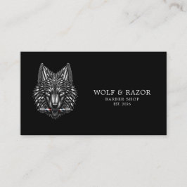 Silver Wolf Professional Barber Shop Qr-kod Visitkort