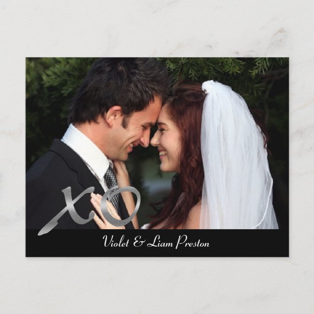 Silver XO's Photo Tack Vykort (Framsida)