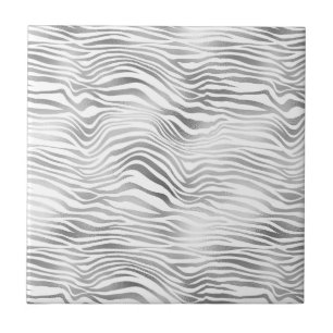 Silver (Zebra tryck) Kakelplatta
