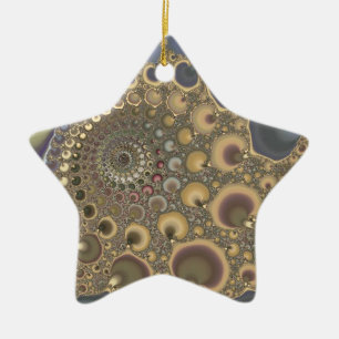 Silveråder! Fractalkonst Julgransprydnad Keramik
