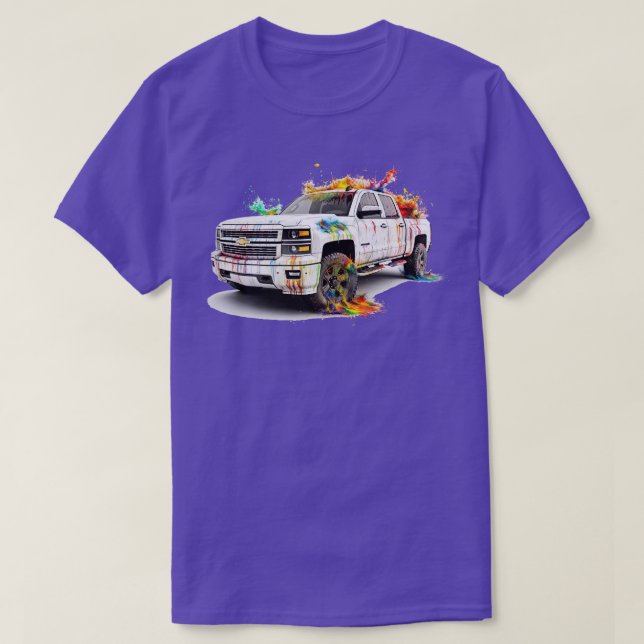 Silverado Pickupare Lastbil T Shirt (Design framsida)