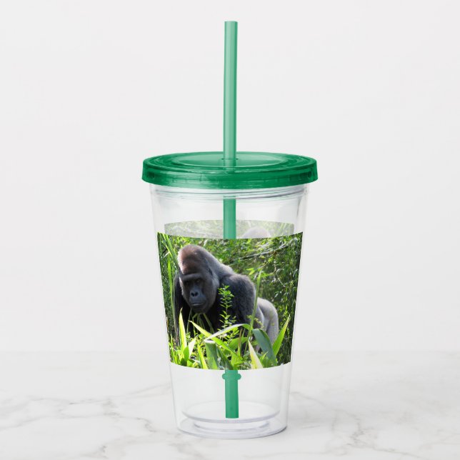 Silverback Gorilla - Acrylic Tumbler Take Away Mugg (Framsida)