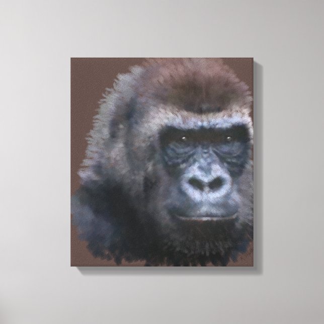 Silverback Gorilla Canvastryck (Framsida)