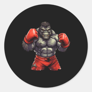 Silverback Gorilla Gym Apparel Body Byggnad Boxin Runt Klistermärke
