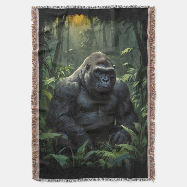 Silverback Gorilla in Rwandan Jungle Filt (Framsidan Vertikal)