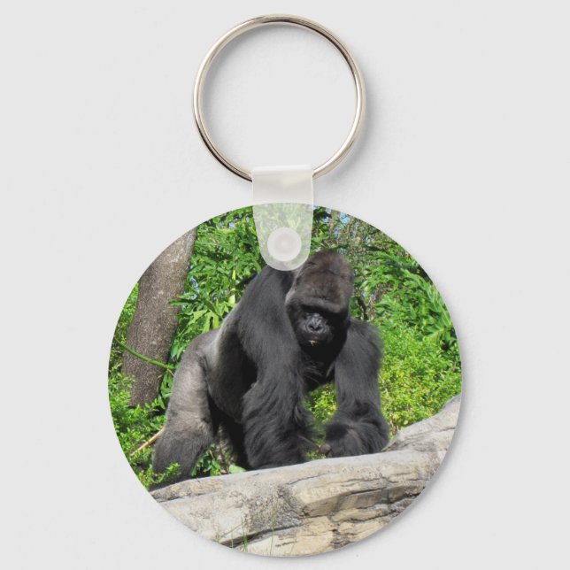Silverback Gorilla Keychain Nyckelring (Framsida)