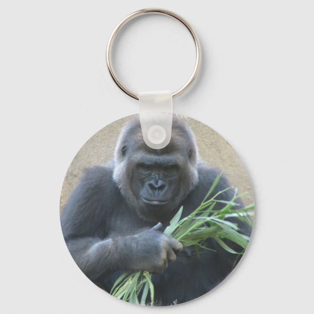 Silverback Gorilla Keychain Nyckelring (Framsida)