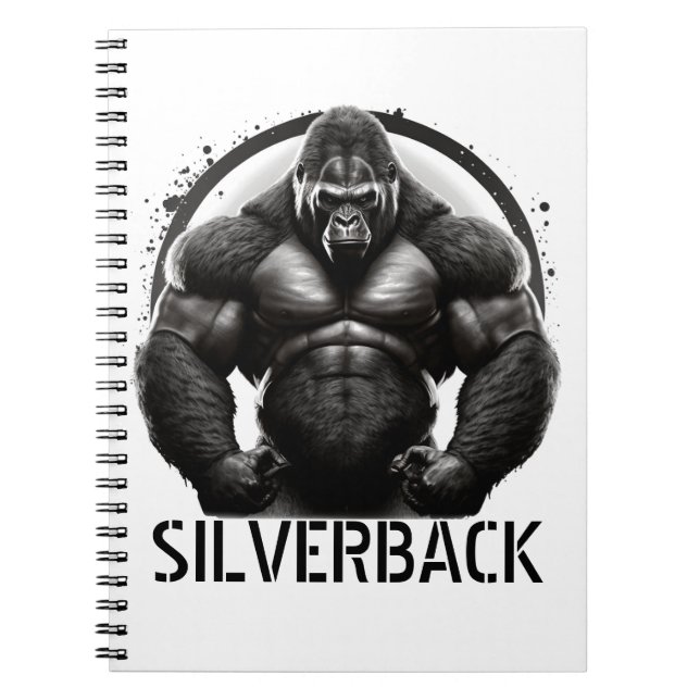 Silverback Gorilla Logotyp Anteckningsblock (Framsidan)