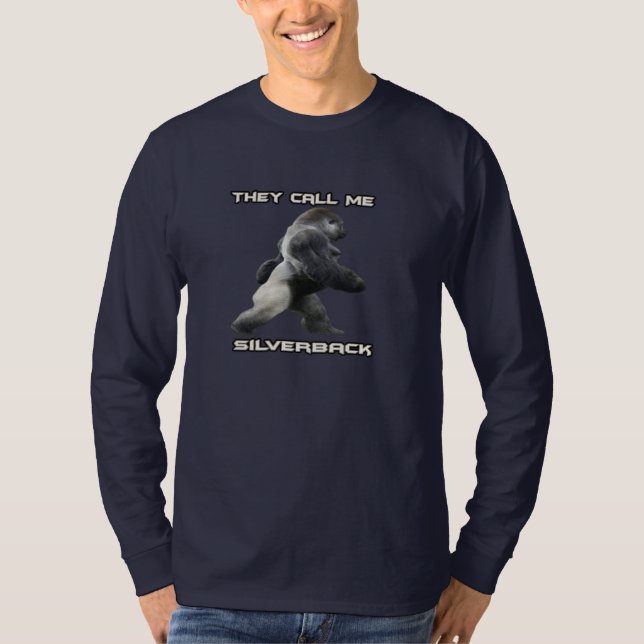 Silverback Gorilla Long T-Shirt (Framsida)