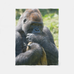 Silverback Gorilla och hans Blanket Fleecefilt