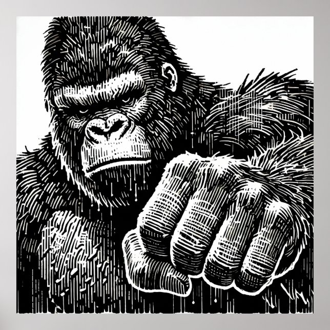 Silverback Gorilla Poster (Framsidan)