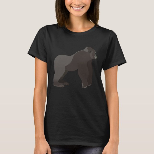 Silverback Gorilla Silver Back Primate Ape 2 T Shirt (Framsida)