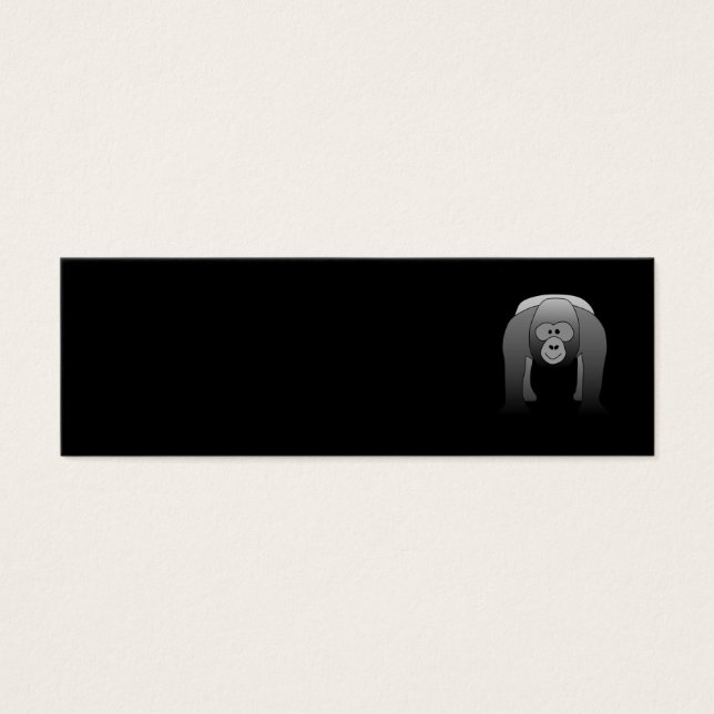 Silverback Gorilla Tecknad Litet Visitkort (Framsidan)
