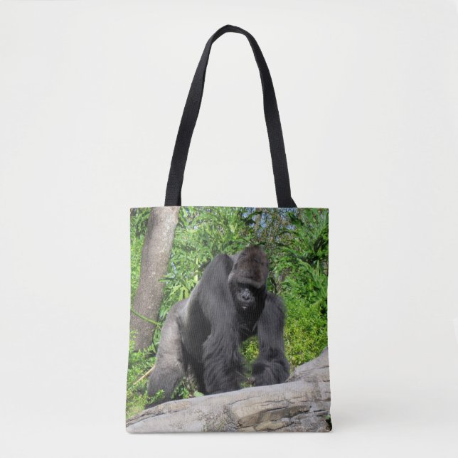 Silverback Gorilla Tote Bag Tygkasse (Framsida)