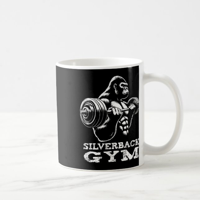 Silverback Gym Gorilla Weightlift Workout Fitne Kaffemugg (Höger)
