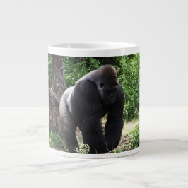 Silverback Male Gorilla promenerande huvud nere.jp Jumbo Mugg