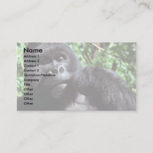 Silverback manlig gorilla visitkort