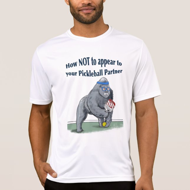 Silverback Pickleball T Shirt (Framsida)