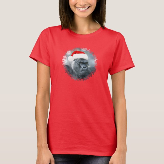 Silverback som julfest t shirt (Framsida)