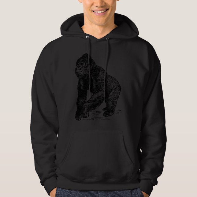Silverbackgorilla Silver Back Primate Ape  1 Hoodie (Framsida)