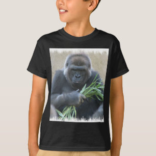 Silverbackgorillasvart man T-tröja T-shirt