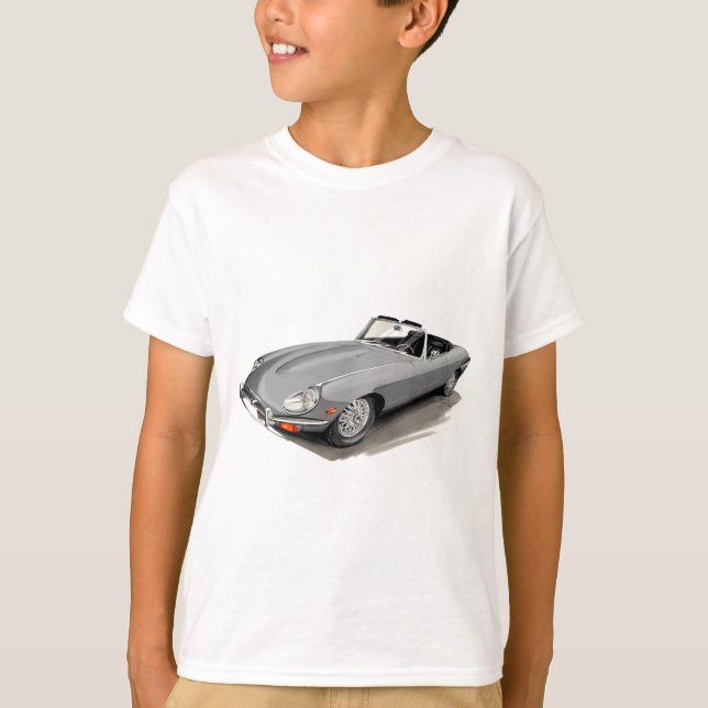 Silverbil för jaguar XKE T Shirt (Framsida)