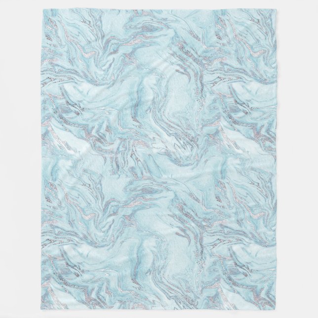 SilverBlue Marble Fleecefilt (Framsidan)