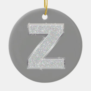 Silverbrev Z Julgransprydnad Keramik