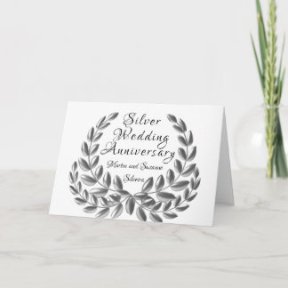 Silverbröllopsjubileum Kort