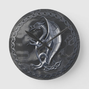 SilverCelticdrake Rund Klocka