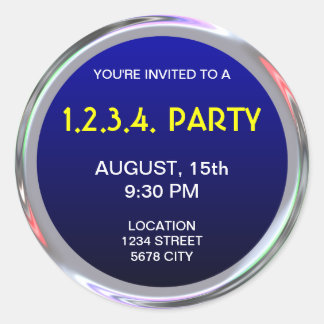 Silverdekal för text, logotyp eller bild runt klistermärke