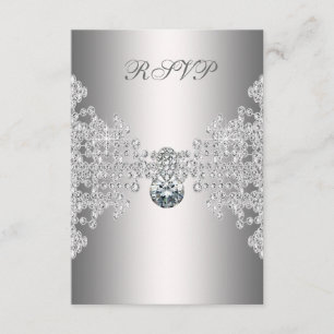 Silverdiamanter Vit Sweet Sixteen-birthday-svar OSA Kort