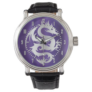 Silverdrake på imperialistiska lilor armbandsur