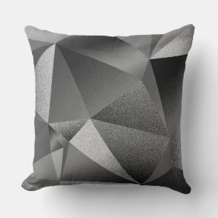 Silverfärgad geometrisk diamantkastrullkudde kudde