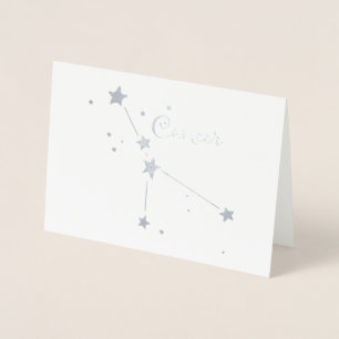 Silverfolie Cancer Zodiak Stjärnbild Folierat Kort