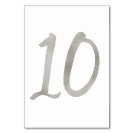 Silverfolie chic bröllopsbord nummer | Bord 11 Bordsnummer