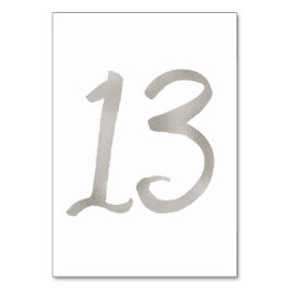 Silverfolie chic vigill bordnummer | Bord 13 Bordsnummer