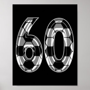 Silverfotbolls mönster nummer 60 tröja spelare enh poster