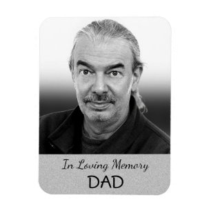 SilverfotoMemoriam magnet för far eller Grandf
