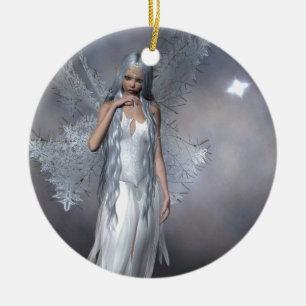 Silverfrostfe Julgransprydnad Keramik