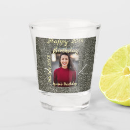 Silverglitter-foto 20-årsdag lägg till namn-datum