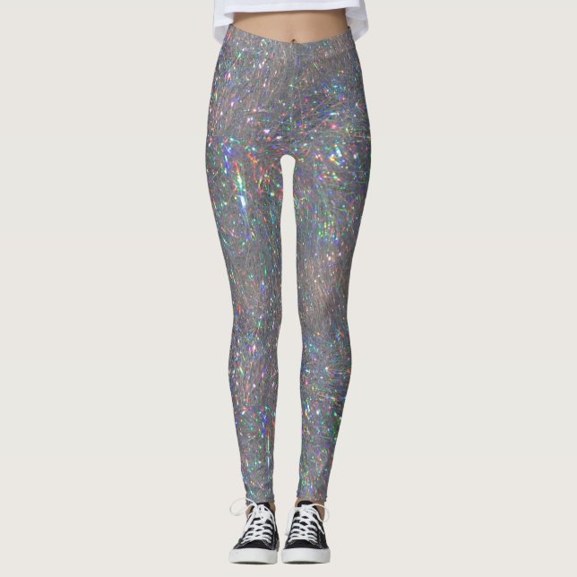 Silverglitter Leggings (Framsida)