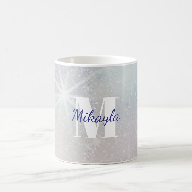 Silverglitter med stjärnor kaffemugg (Center)