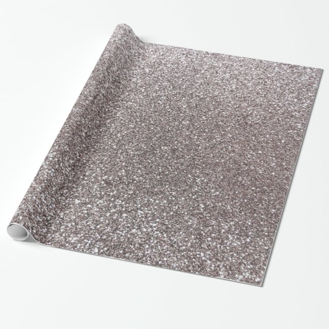 Silverglitter Presentpapper (Utrullad)