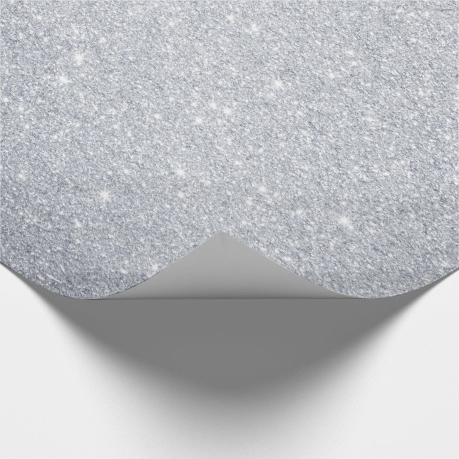 Silverglitter som slår in papper presentpapper (Hörn)