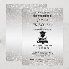 Silverglitterstudenten Inbjudningar