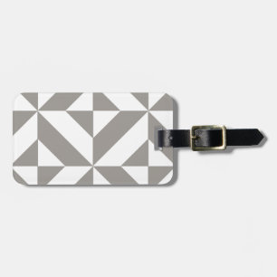 Silvergrå geometrisk art deco bagagebricka