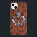 Silvergrå skotsk tisteldekoration på en<br><div class="desc">En silverkromad skotsk tistel över en mahogny trästruktur tryckt dekoration på en anpassad high-end telefonfodral. Låter bra, en bra presentidé.
Använd "Kontakta denna designer"-länken för att kontakta oss med dina speciella designförfrågningar eller för hjälp med dina anpassningsprojekt.</div>