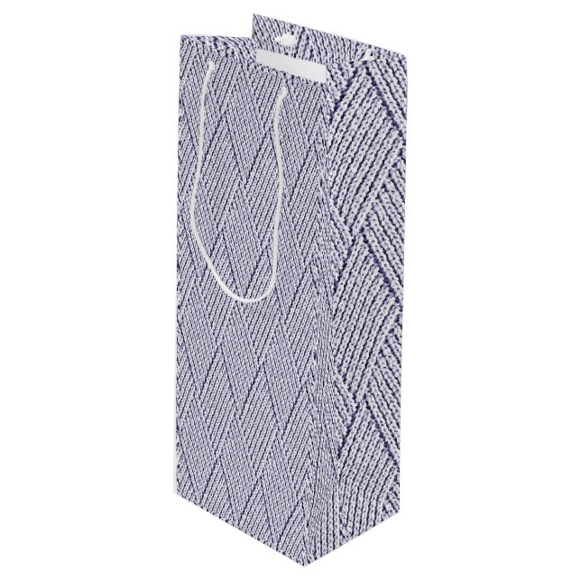 Silvergrå stickad falsk diamantmönster (Framsidan Vinklad)