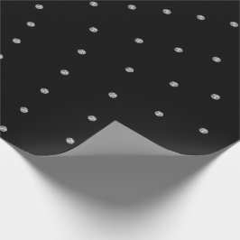 Silvergrå Swarovski-kristaller Svarta prickar Ädel Presentpapper